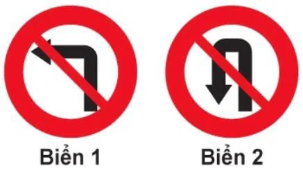 Biển báo cấm – hình câu 315: Khi gặp biển nào xe được rẽ trái?