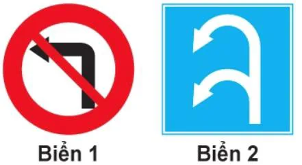 Hình câu 323: Biển nào xe quay đầu không bị cấm?