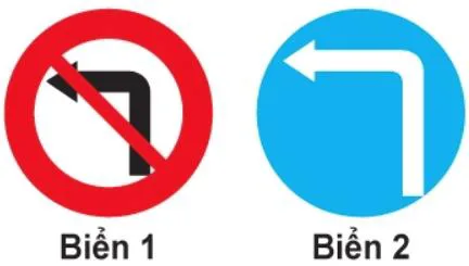 Biển báo cấm – hình câu 324: Biển nào xe được phép quay đầu nhưng không được rẽ trái?