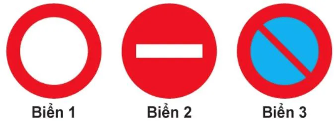 Biển báo cấm – hình câu 325: Biển nào là biển "Cấm đi ngược chiều"?
