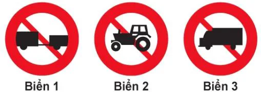 Biển báo cấm – hình câu 341: Khi gặp biển số 1, xe ô tô tải có được đi vào không?
