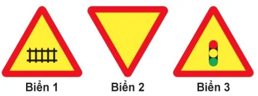 Hình câu 372: Biển nào báo hiệu "Giao nhau có tín hiệu đèn"?