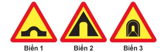 Hình câu 376: Biển nào báo hiệu "Cửa chui"?