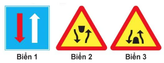 Hình câu 392: Biển nào báo hiệu "Đường đôi"?
