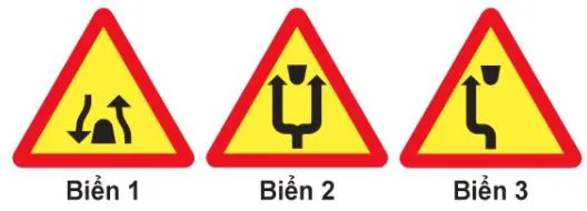 Hình câu 398: Biển nào báo hiệu "Chú ý chướng ngại vật"?