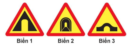 Hình câu 400: Biển nào báo hiệu "Đường hầm"?
