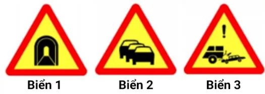Hình câu 410: Biển nào dưới đây báo hiệu đoạn đường hay xảy ra ùn tắc giao thông?