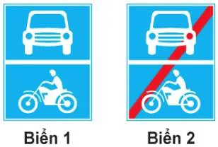 Hình câu 430: Khi gặp biển nào thì các phương tiện không được đi vào, trừ xe ô tô và xe mô tô?