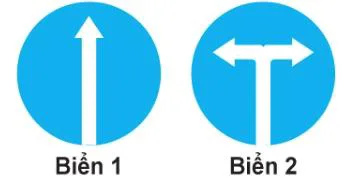 Hình câu 432: Biển nào (đặt trước ngã ba, ngã tư) cho phép xe được rẽ sang hướng khác?