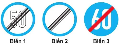 Hình câu 439: Trong các biển dưới đây biển nào là biển "Hết mọi lệnh cấm"?
