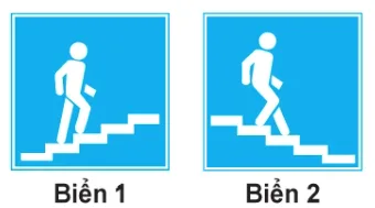 Biển chỉ dẫn – hình câu 450: Biển nào chỉ dẫn cho người đi bộ sử dụng cầu vượt qua đường?