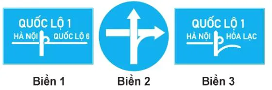 Biển chỉ dẫn – hình câu 457: Biển nào báo hiệu "Cầu vượt liên thông"?
