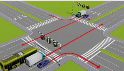 Hình câu 538: Trong hình dưới đây, xe nào chấp hành đúng quy tắc giao thông?