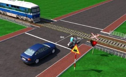Hình câu 592: Xe nào dừng đúng theo quy tắc giao thông?